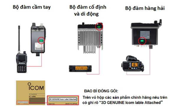 Phân biệt máy bộ đàm Icom chính hãng và hàng nhãi