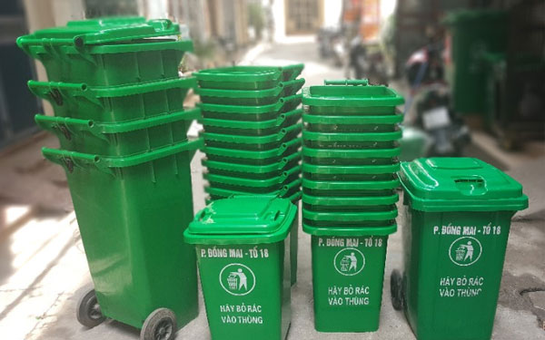Phân loại thùng rác nhựa trên thị trường