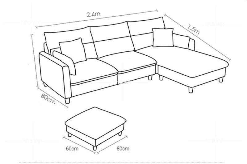 Hình dáng và kích thước bộ sofa