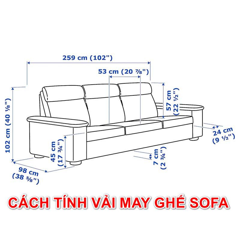 Cách tính vải may ghế sofa