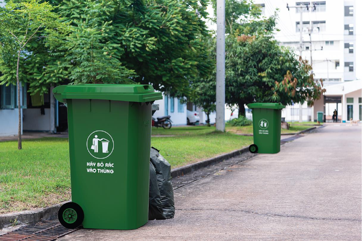 Thùng rác HDPE đặt tại công viên